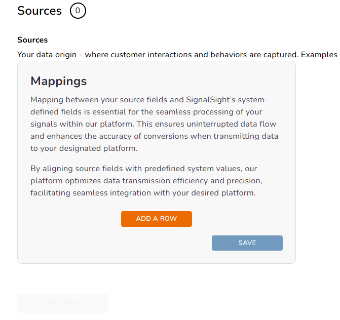 Adjust mapping screen