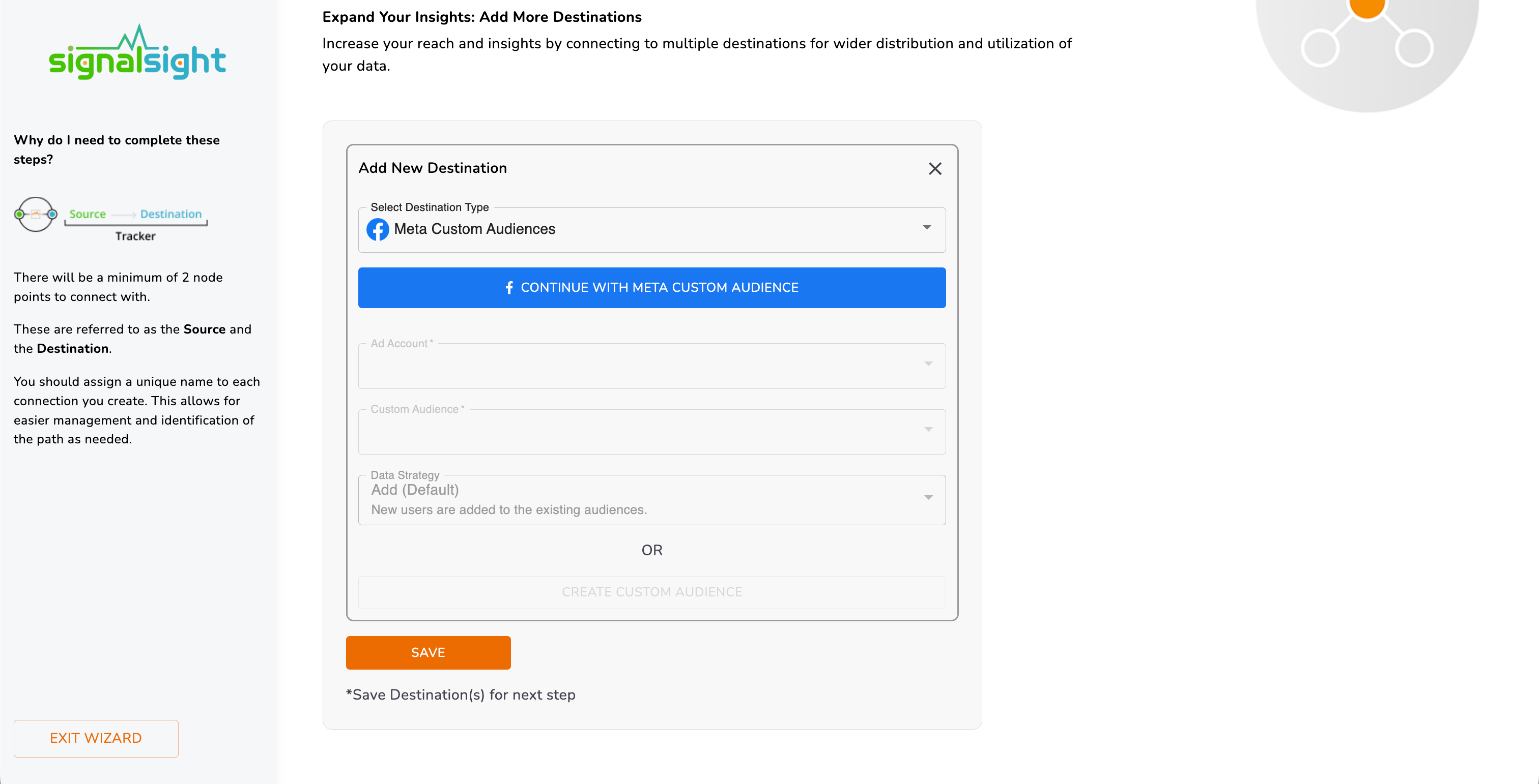 Destination setup — Meta Custom Audiences for BigQuery audience sync