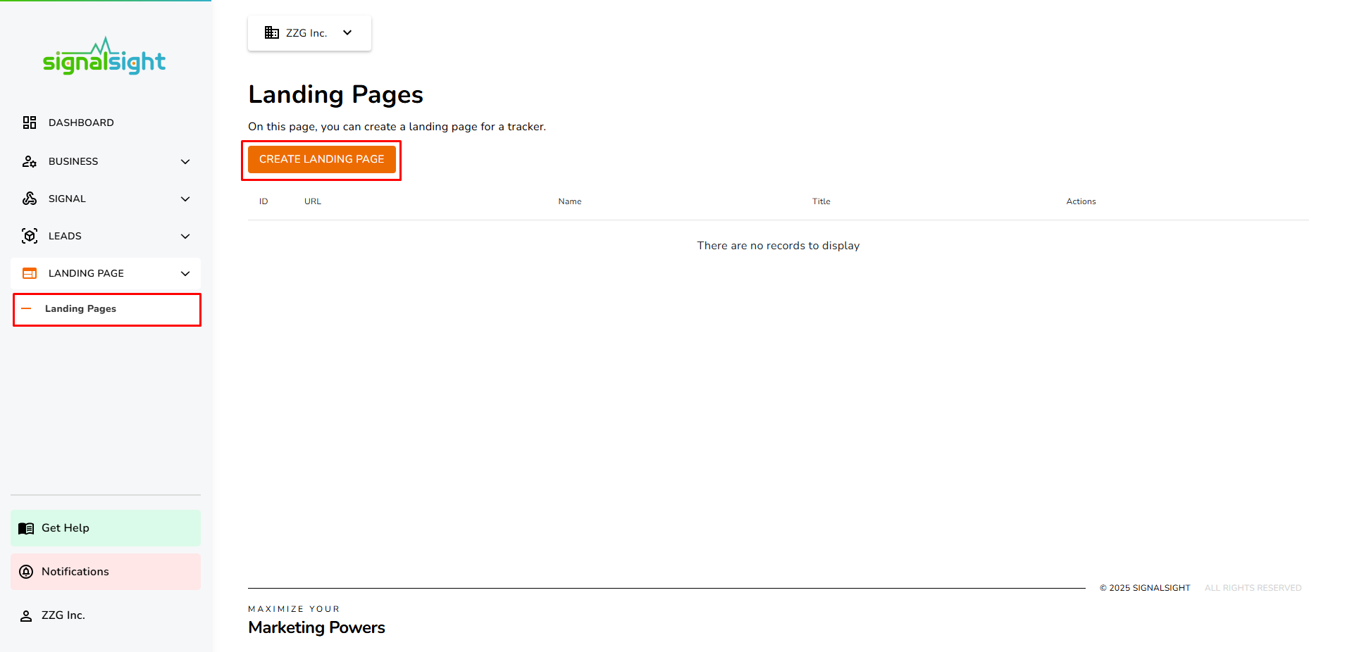 SignalSight Landing Pages